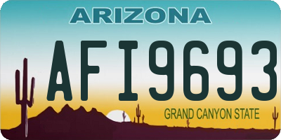 AZ license plate AFI9693