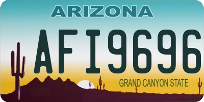 AZ license plate AFI9696