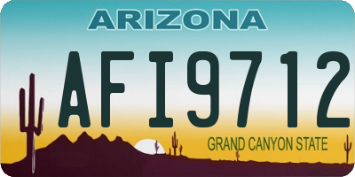 AZ license plate AFI9712