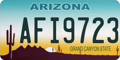 AZ license plate AFI9723