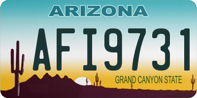 AZ license plate AFI9731