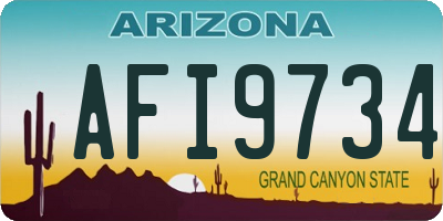 AZ license plate AFI9734