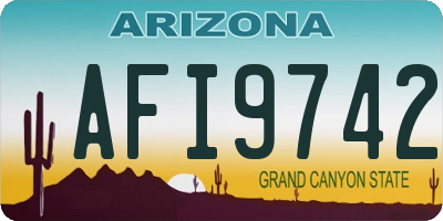 AZ license plate AFI9742