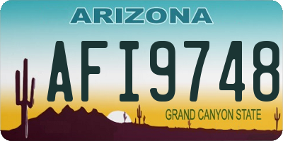 AZ license plate AFI9748