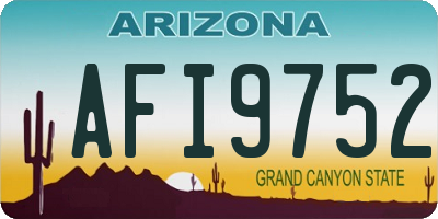 AZ license plate AFI9752