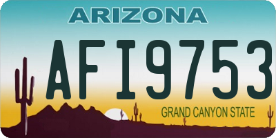 AZ license plate AFI9753