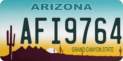AZ license plate AFI9764