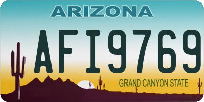 AZ license plate AFI9769