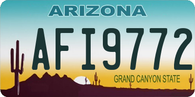 AZ license plate AFI9772