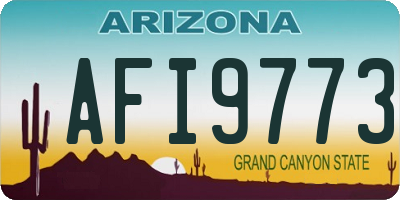 AZ license plate AFI9773