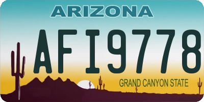 AZ license plate AFI9778