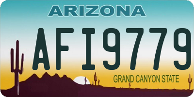 AZ license plate AFI9779