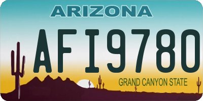 AZ license plate AFI9780