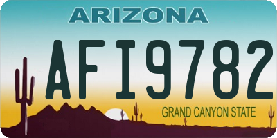 AZ license plate AFI9782
