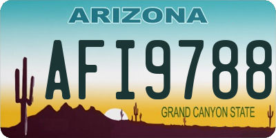 AZ license plate AFI9788
