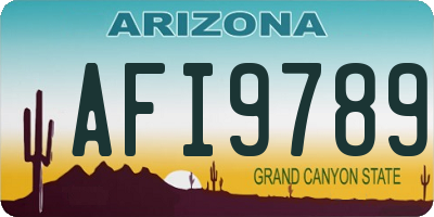 AZ license plate AFI9789