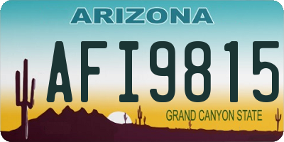 AZ license plate AFI9815