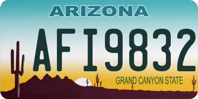 AZ license plate AFI9832