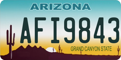 AZ license plate AFI9843