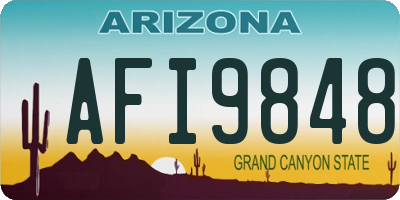 AZ license plate AFI9848