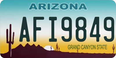AZ license plate AFI9849