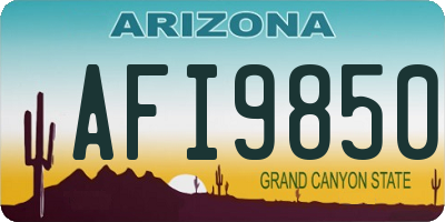 AZ license plate AFI9850
