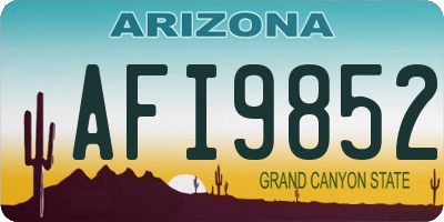 AZ license plate AFI9852