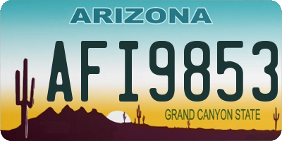 AZ license plate AFI9853