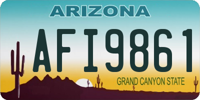 AZ license plate AFI9861