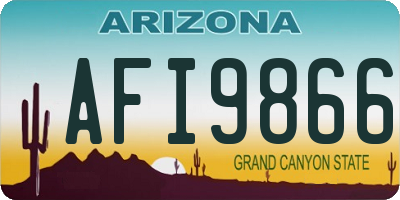 AZ license plate AFI9866