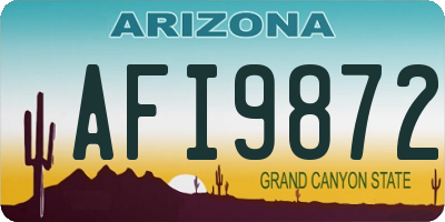 AZ license plate AFI9872