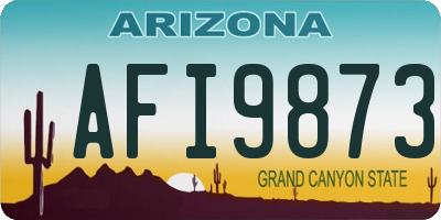 AZ license plate AFI9873