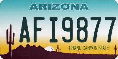 AZ license plate AFI9877