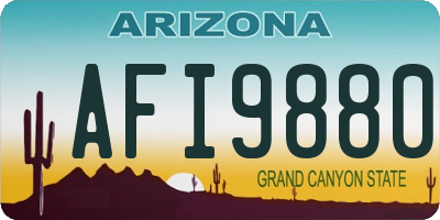 AZ license plate AFI9880