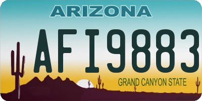 AZ license plate AFI9883