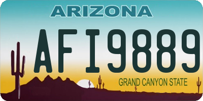 AZ license plate AFI9889