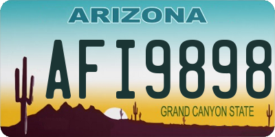 AZ license plate AFI9898