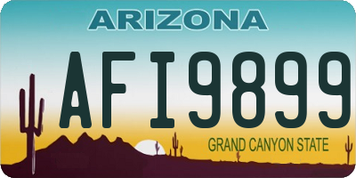 AZ license plate AFI9899