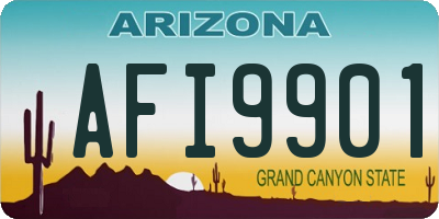 AZ license plate AFI9901