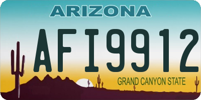 AZ license plate AFI9912