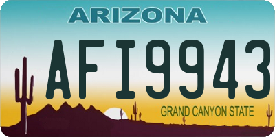 AZ license plate AFI9943