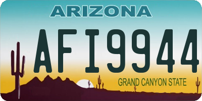 AZ license plate AFI9944