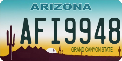 AZ license plate AFI9948