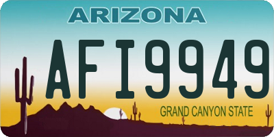 AZ license plate AFI9949