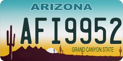 AZ license plate AFI9952
