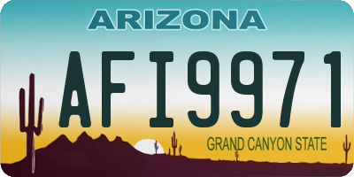 AZ license plate AFI9971