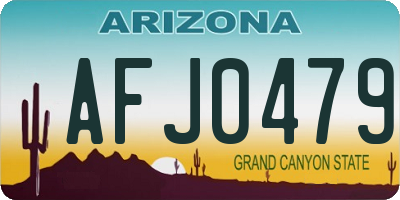 AZ license plate AFJ0479