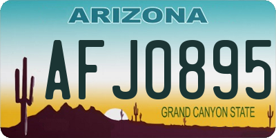 AZ license plate AFJ0895