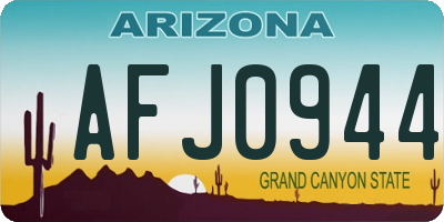 AZ license plate AFJ0944