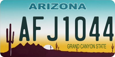 AZ license plate AFJ1044